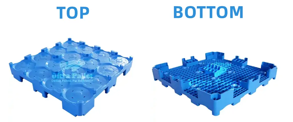 5 gallon bucket pallet for 16 PCS top view and bottom view.png